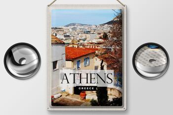 Signe en étain voyage 30x40cm, Athènes, grèce, ville, Destination de voyage 2