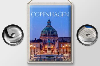 Plaque en tôle voyage 30x40cm Copenhague Danemark Amalienborg 2