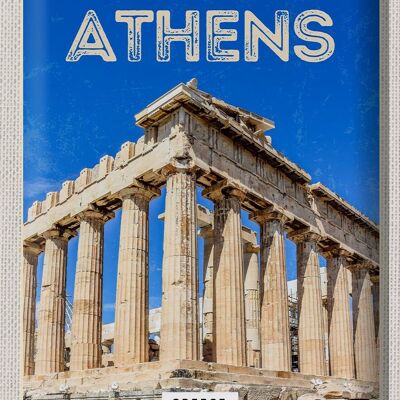 Cartel de chapa de viaje, 30x40cm, Atenas, Grecia, Acrópolis, regalo