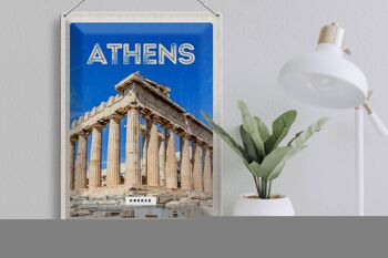 Signe de voyage en étain, 30x40cm, Athènes, grèce, acropole, cadeau 3