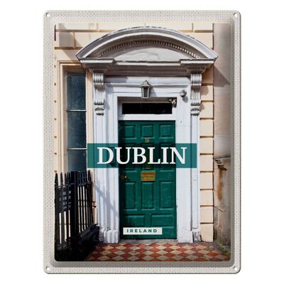 Blechschild Reise 30x40cm Dublin Ireland Reiseziel Stadt