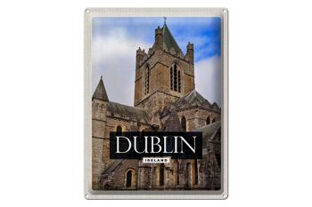 Panneau de voyage en étain, 30x40cm, destination de voyage, château de Dublin, irlande 1