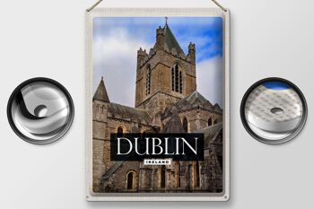Panneau de voyage en étain, 30x40cm, destination de voyage, château de Dublin, irlande 2