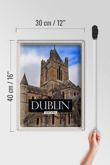 Panneau de voyage en étain, 30x40cm, destination de voyage, château de Dublin, irlande 4