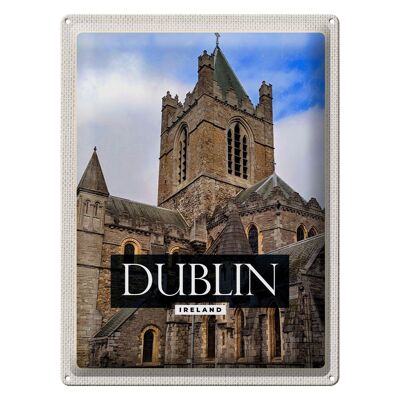Cartel de chapa de viaje, 30x40cm, destino de viaje del castillo de Dublín, Irlanda