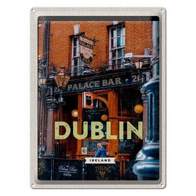 Targa in metallo da viaggio 30x40 cm Dublino Irlanda Palace Bar Destinazione di viaggio