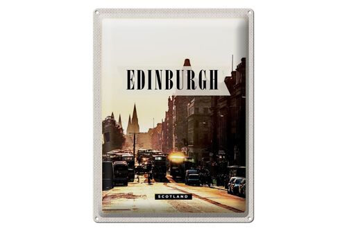 Blechschild Reise 30x40cm Edinburgh Scotland Reiseziel