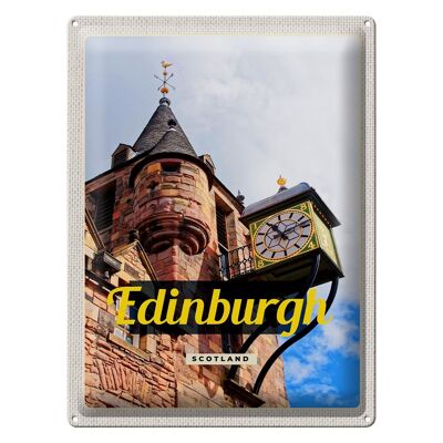 Metal sign travel 30x40cm Edinburgh Scotland spire