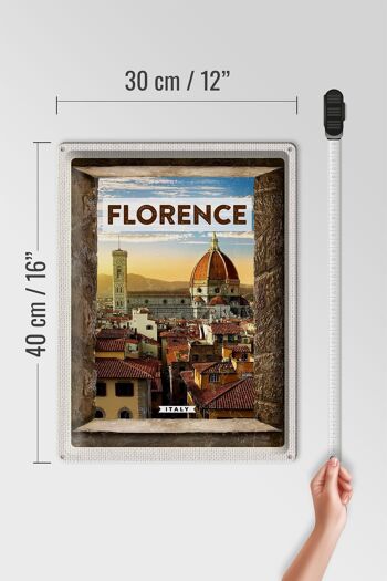 Signe en étain voyage 30x40cm, Florence, italie, vacances italiennes, Toscane 4