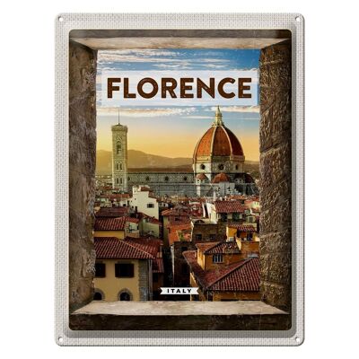 Targa in metallo da viaggio 30x40 cm Firenze Italia Vacanze italiane Toscana