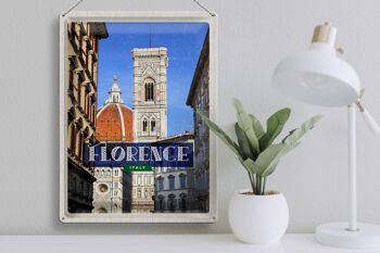 Signe en étain voyage 30x40cm, Florence italie vacances Toscane 3