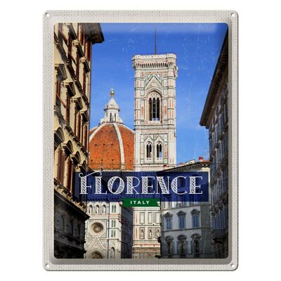 Targa in metallo da viaggio 30x40 cm Firenze Italia Vacanze in Toscana