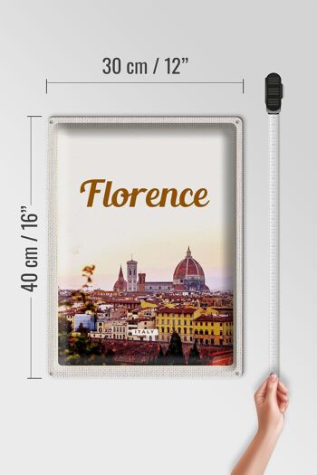 Signe en étain voyage 30x40cm, Florence, italie, vacances italiennes, Toscane 4