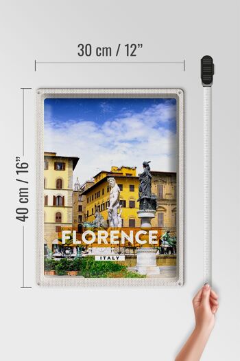 Signe en étain voyage 30x40cm, Florence italie, cadeau de vacances 4