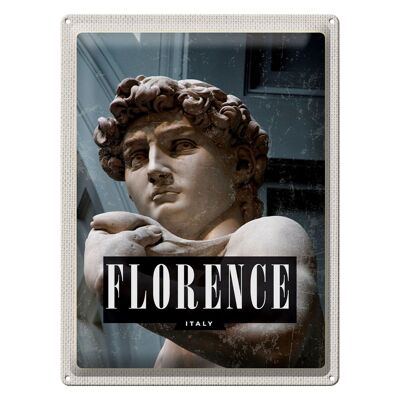 Targa in metallo da viaggio 30x40 cm Firenze Italia David Michelangelo