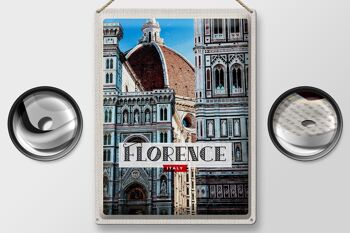 Signe en étain voyage 30x40cm, Florence italie vacances vieille ville 2