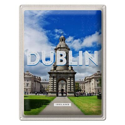 Blechschild Reise 30x40cm Retro Dublin Ireland Reiseziel Stadt