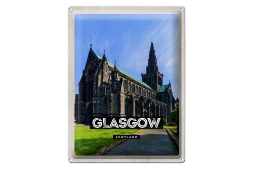 Blechschild Reise 30x40cm Glasgow Scotland Schloss