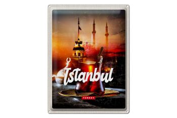 Signe en étain voyage 30x40cm, Istanbul turquie Çay thé turc 1