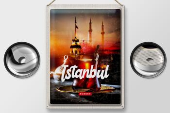 Signe en étain voyage 30x40cm, Istanbul turquie Çay thé turc 2
