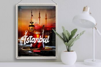 Signe en étain voyage 30x40cm, Istanbul turquie Çay thé turc 3