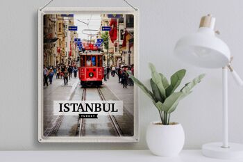 Panneau de voyage en étain, 30x40cm, Istanbul, turquie, Tram, Destination de voyage 3