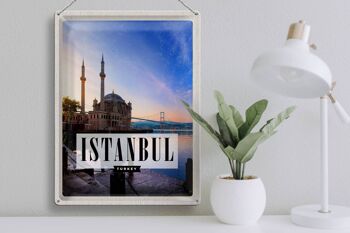 Panneau de voyage en étain, 30x40cm, Istanbul, turquie, mosquée, cadeau de mer 3