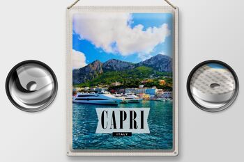 Signe en étain voyage 30x40cm, Capri, italie, île, vacances à la mer 2