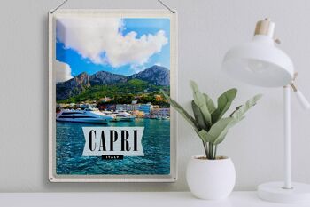 Signe en étain voyage 30x40cm, Capri, italie, île, vacances à la mer 3