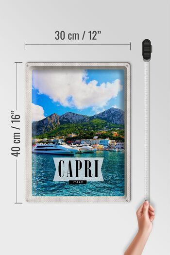 Signe en étain voyage 30x40cm, Capri, italie, île, vacances à la mer 4