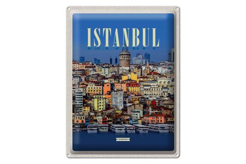 Blechschild Reise 30x40cm Istanbul Turkey City Guide Geschenk