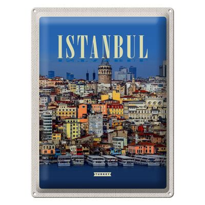 Blechschild Reise 30x40cm Istanbul Turkey City Guide Geschenk