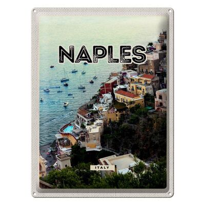 Targa in metallo da viaggio 30x40 cm Napoli Italia Napoli Italia Panorama