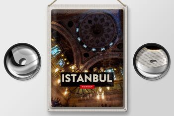 Panneau de voyage rétro en étain, 30x40cm, Istanbul, turquie, grand marché 2