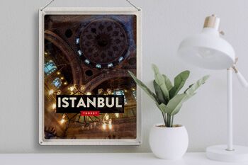 Panneau de voyage rétro en étain, 30x40cm, Istanbul, turquie, grand marché 3