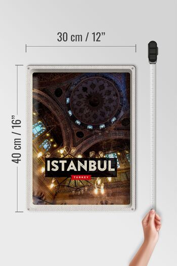 Panneau de voyage rétro en étain, 30x40cm, Istanbul, turquie, grand marché 4