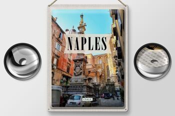 Signe en étain voyage 30x40cm, Naples, italie, Architecture de Naples, italie 2