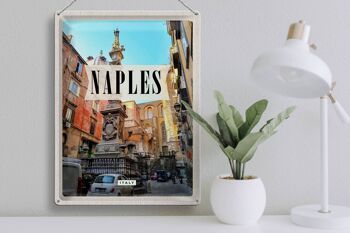 Signe en étain voyage 30x40cm, Naples, italie, Architecture de Naples, italie 3