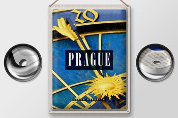 Plaque en tôle voyage 30x40cm Prague Horloge astronomique de Prague 2