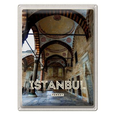 Signe de voyage en étain, 30x40cm, rétro, Istanbul, turquie, mosquée, cadeau