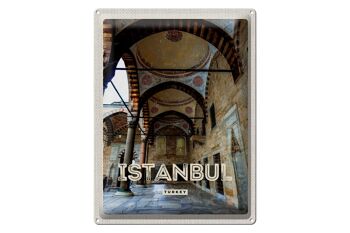 Signe de voyage en étain, 30x40cm, rétro, Istanbul, turquie, mosquée, cadeau 1