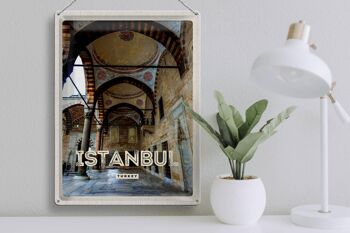 Signe de voyage en étain, 30x40cm, rétro, Istanbul, turquie, mosquée, cadeau 3