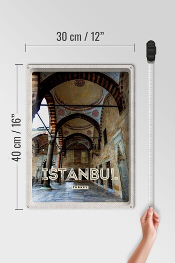 Signe de voyage en étain, 30x40cm, rétro, Istanbul, turquie, mosquée, cadeau 4