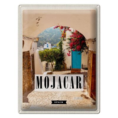 Cartel de chapa de viaje 30x40cm Mojácar España Vacaciones en España
