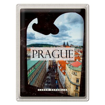 Blechschild Reise 30x40cm Prague Altstadt Tschechien Geschenk