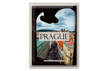 Signe en étain voyage 30x40cm, vieille ville de Prague, république tchèque, cadeau 1