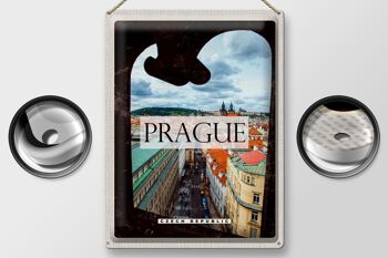 Signe en étain voyage 30x40cm, vieille ville de Prague, république tchèque, cadeau 2