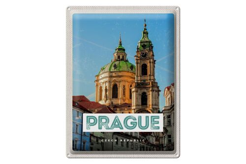 Blechschild Reise 30x40cm Prague St. Nikolaus Kirche