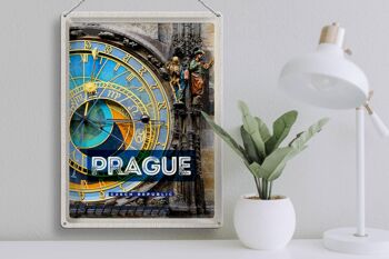 Signe en étain de voyage 30x40cm, horloge de l'hôtel de ville de Prague, cadeau de la république tchèque 3
