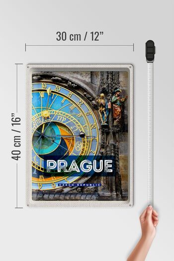 Signe en étain de voyage 30x40cm, horloge de l'hôtel de ville de Prague, cadeau de la république tchèque 4
